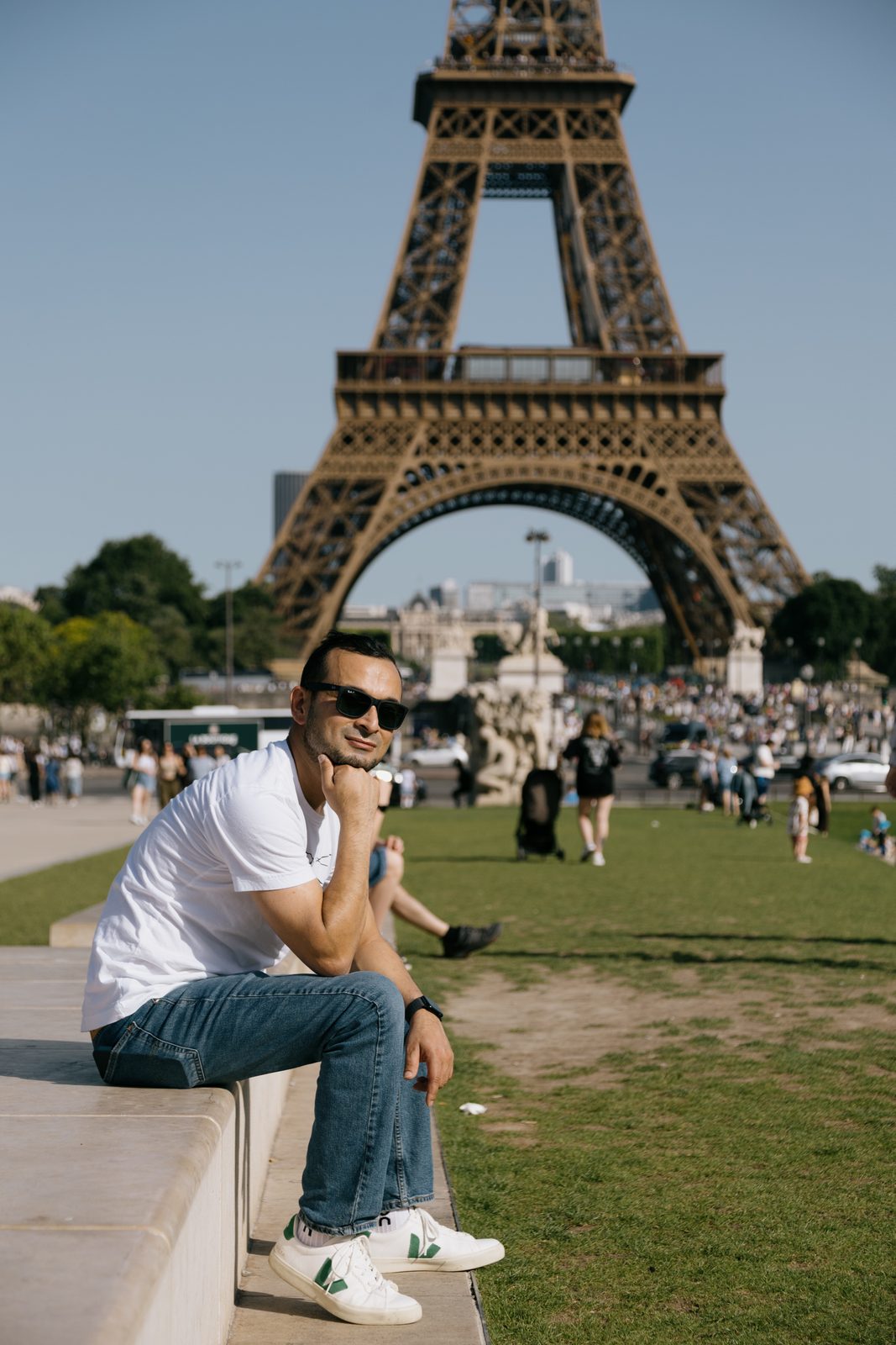 Raju at the Eiffel Tower, Paris